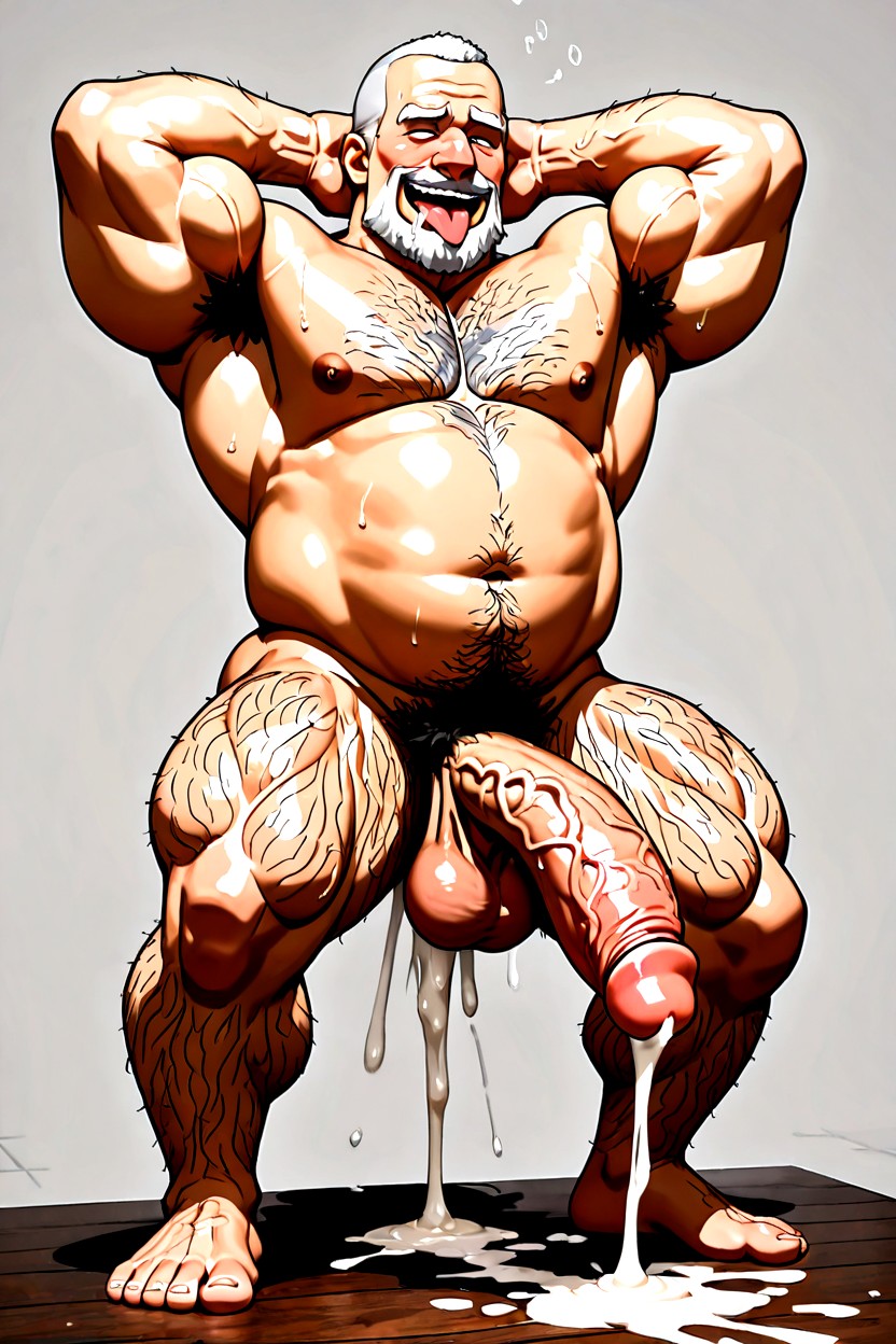 Filled Stomach With Ultra Monster Cock, Grandpa On Man, Impossibly Long Hyper Penis AI Gay Porn