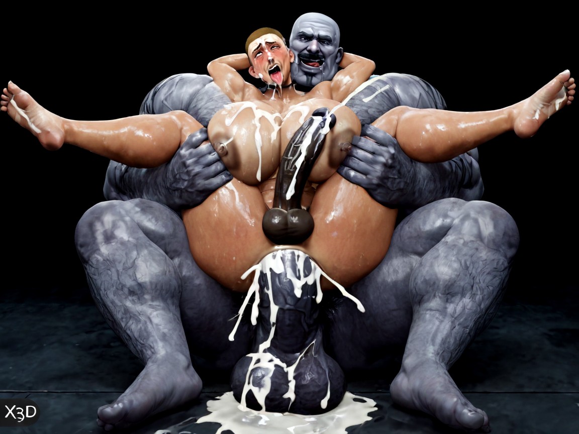 Perfect Face Anatomy, Hyper Chest Hair Bush, Only Heads AI Gay Porn
