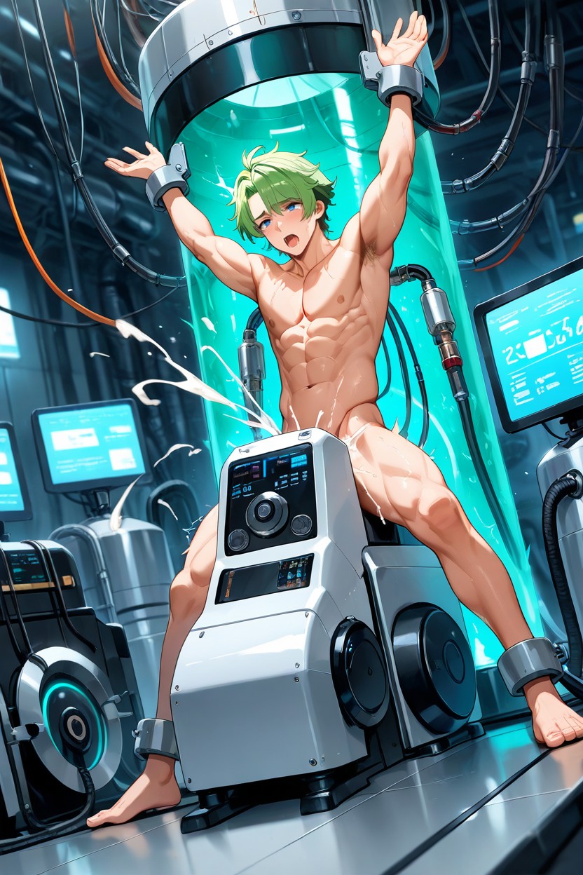 High Definition, 18+, Side Angle AI Gay Porn