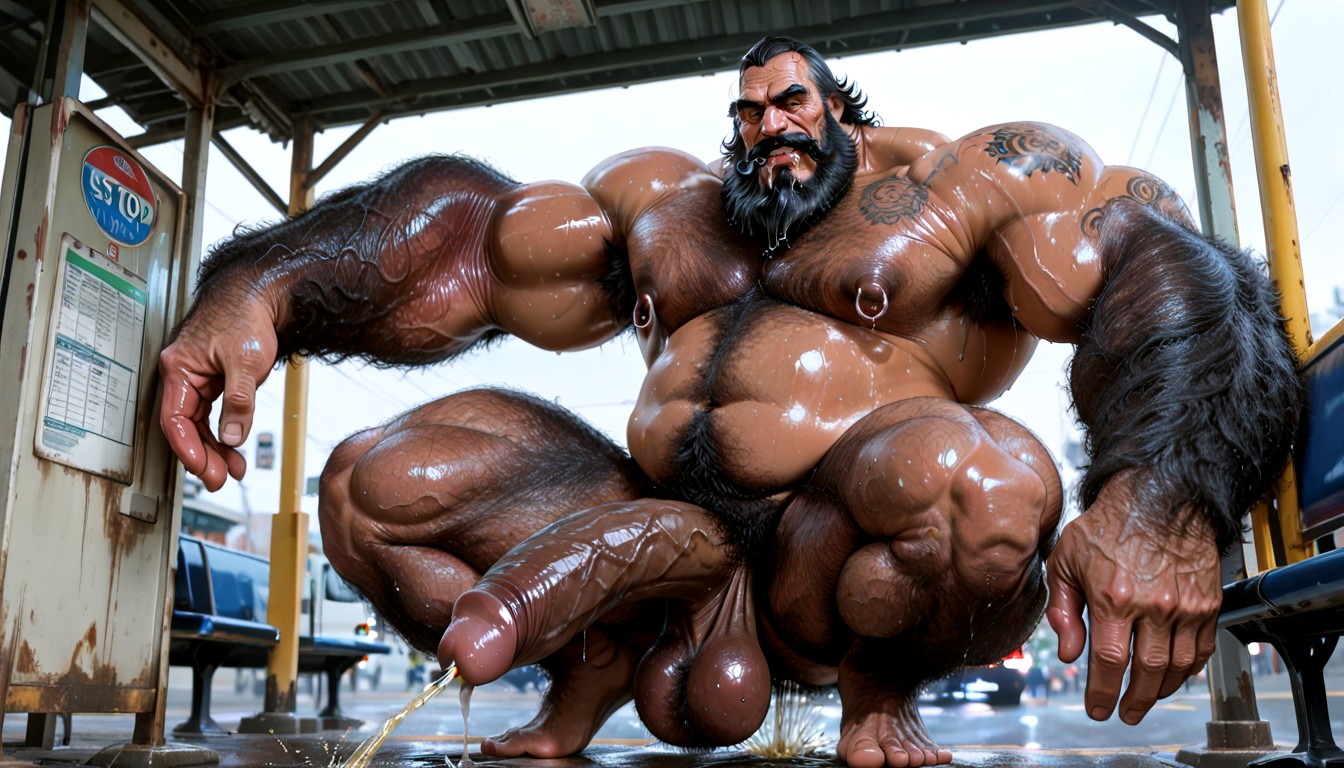Lateral View, Cuerpo Completo, Huge Penis Porno gay IA