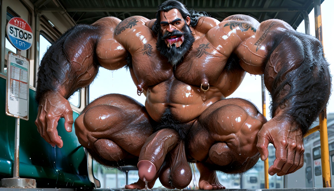 Large Sized Balls, Tired Face , Long Bangs AI Gay Porn