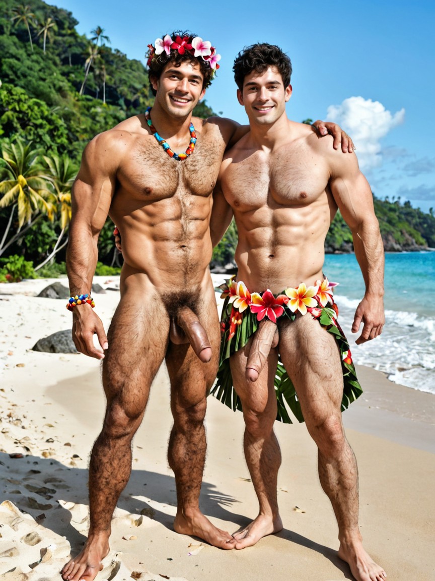 Trapezius Muscle, Flower Wristlet, Naked AI Gay Porn