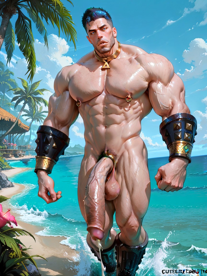 Cinematic Composition, Huge Hands, Squeezable AI Gay Porn