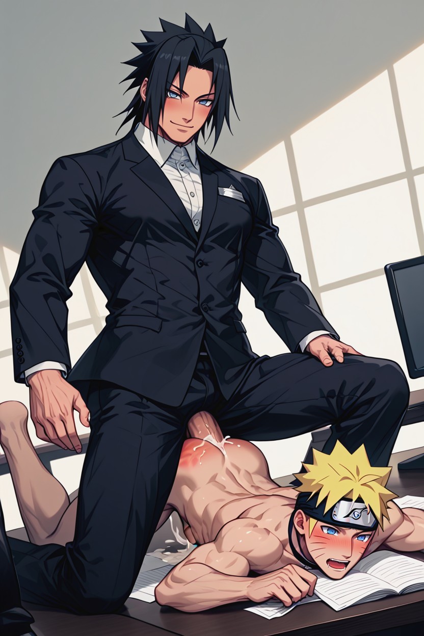 Businessman Outfit, Handsome Face, Slutty Office Outfit AI Gay Porn