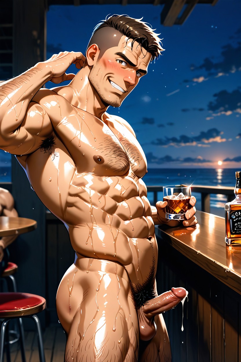 Arm Hair, Cocktails, Male Yo AI Gay Porn