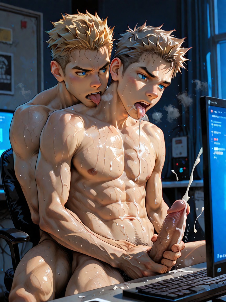 Excessive Sweat, Male Only, Orgasm AI Gay Porn
