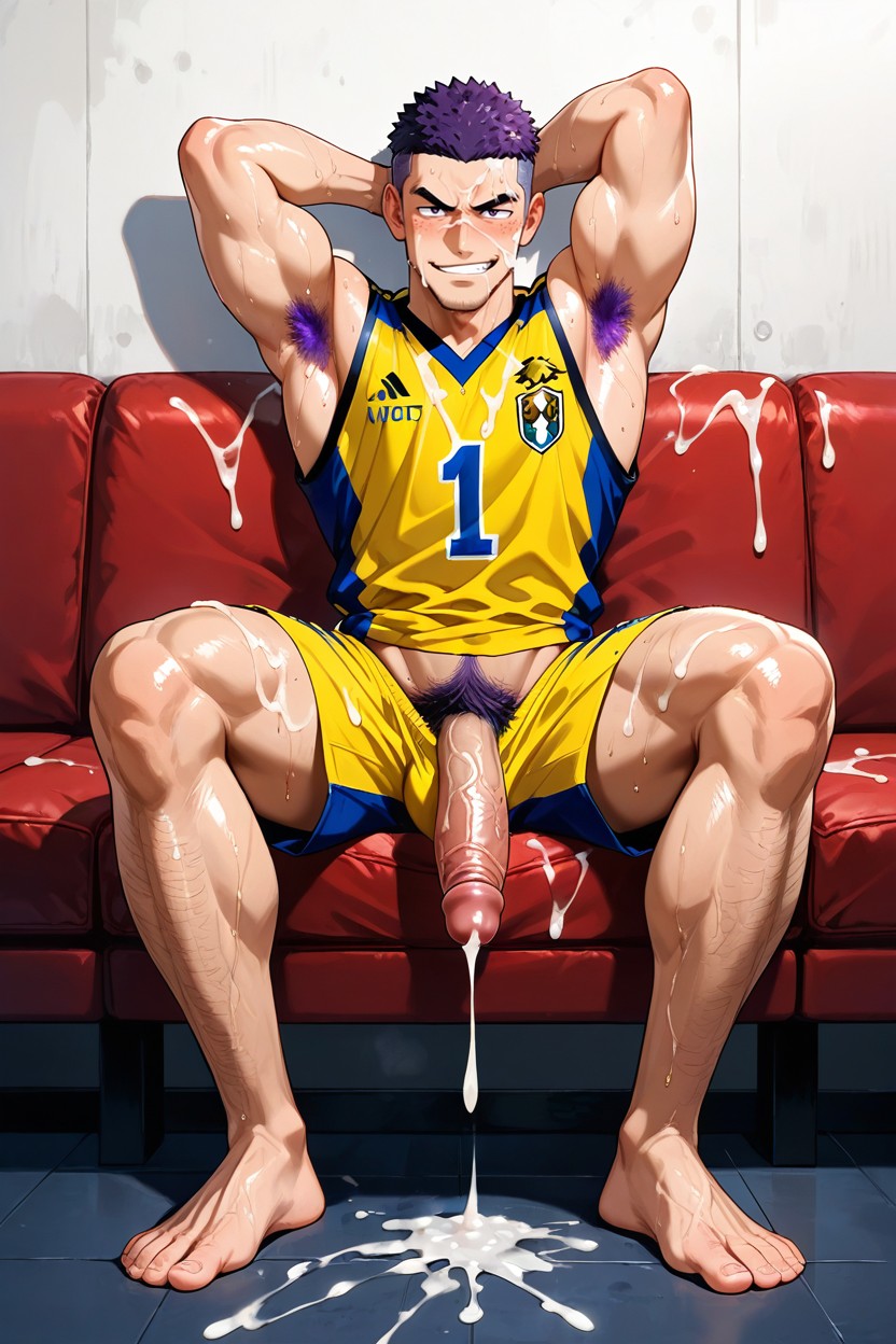 Extreme Blushing, Strong Lines, Arms Behind Head Porno gay IA