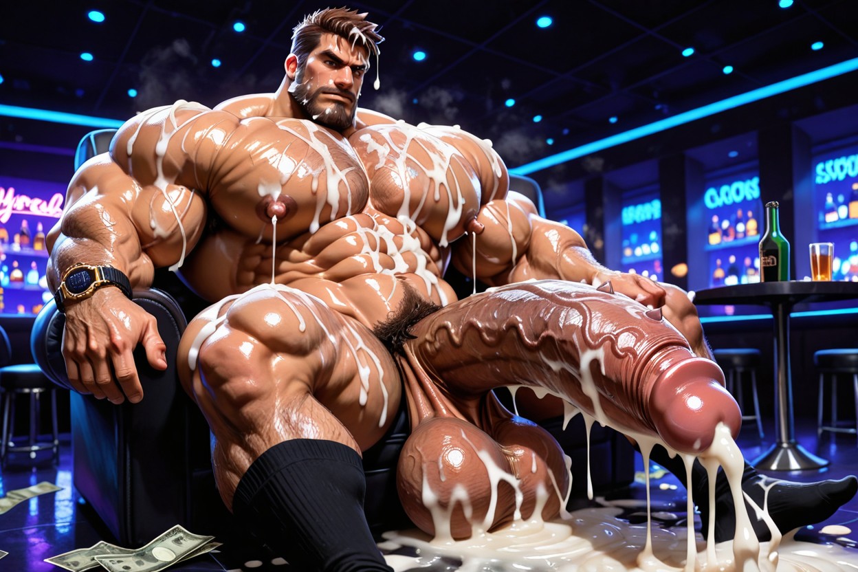 Extremely Gigantic Cum, Barbed Cock, Gigantic Cock AI Gay Porn