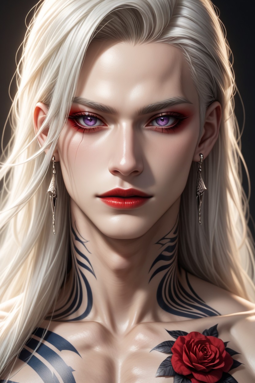 Albino, Chocker, Smooth Skin AI Gay Porn