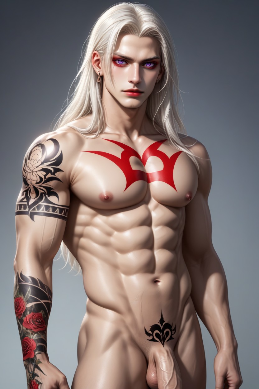 Beautiful Face, Albino, Foreskin AI Gay Porn