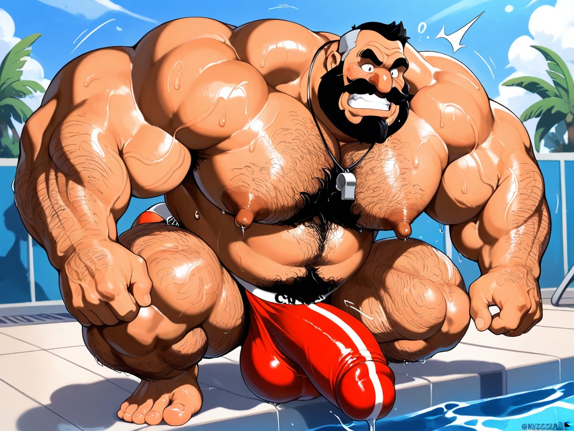 Full Body Profiles, Overly Large Jaw, Squeezable AI Gay Porn