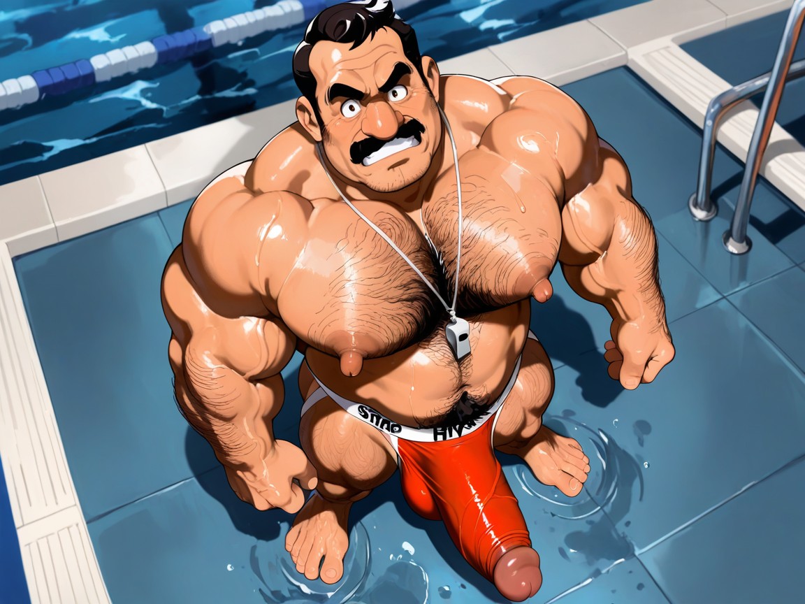 Vista Aérea, Mamimi Style, Hyper Chest Hair Bushes Porno gay IA
