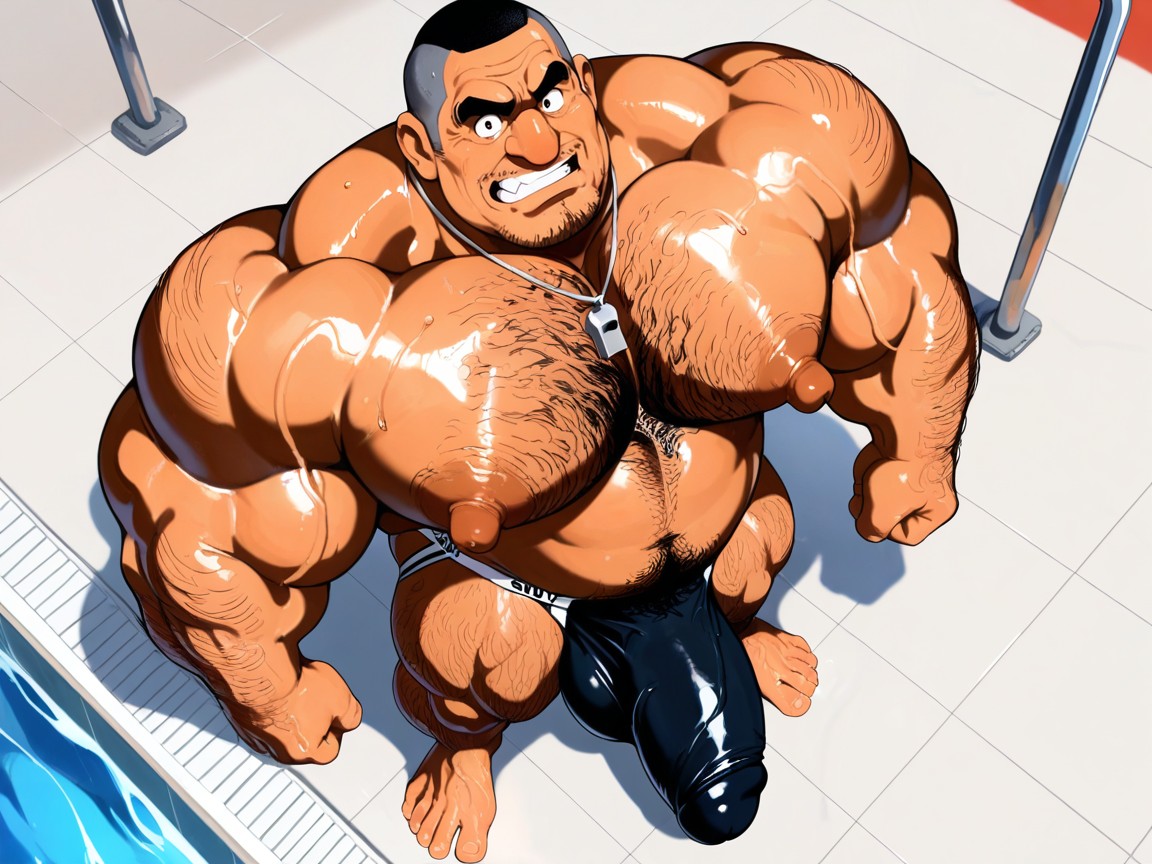 Tanned Skin, Fat, Muscular AI Gay Porn