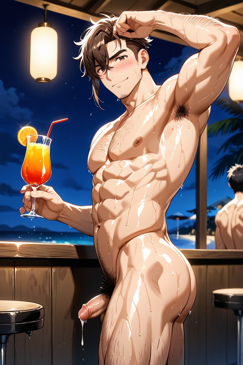 Small, Long Bangs, No-panel Layout AI Gay Porn