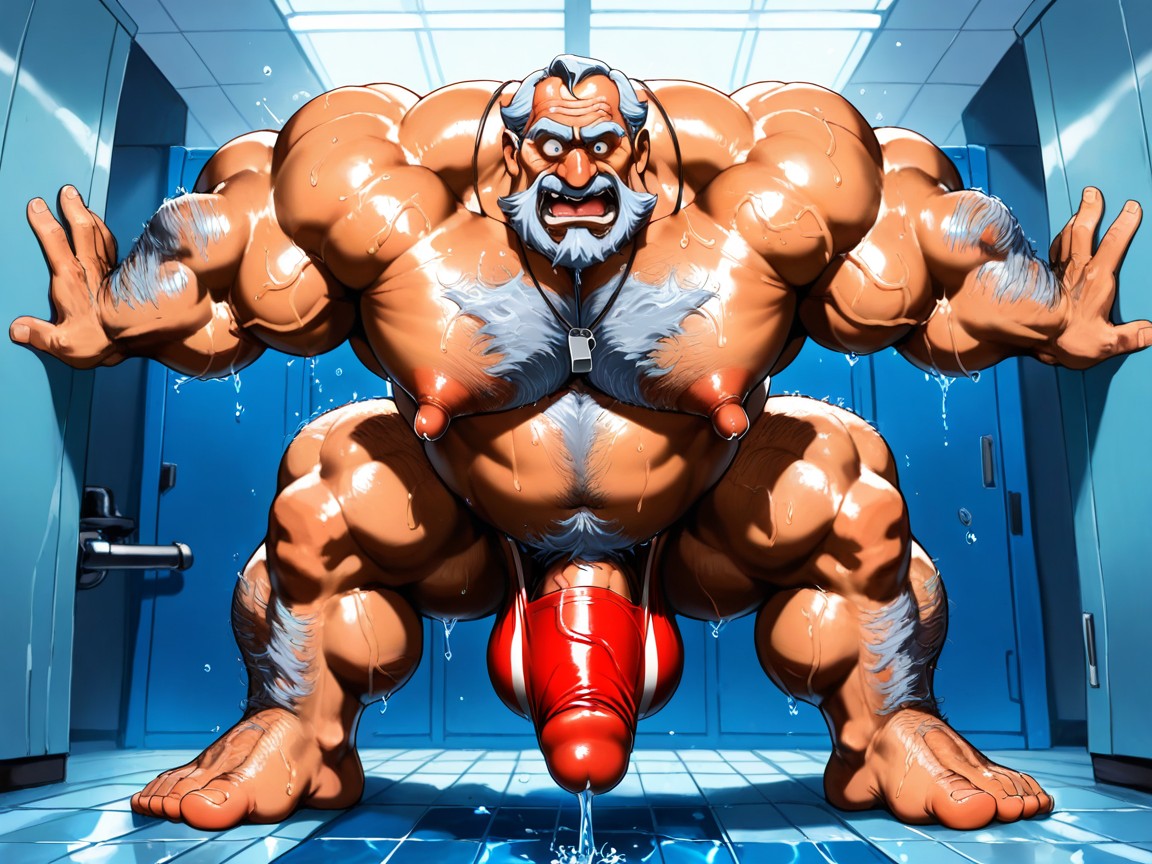 Hyper Pecs, Coach Whistle Necklace, Hyper Nipples AI Gay Porn
