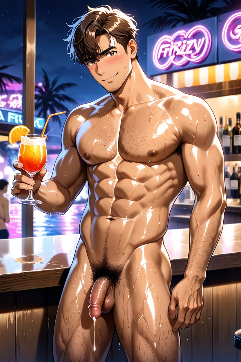 Brown Eyes, Middle-aged Man, Permed Hair Porno gay IA