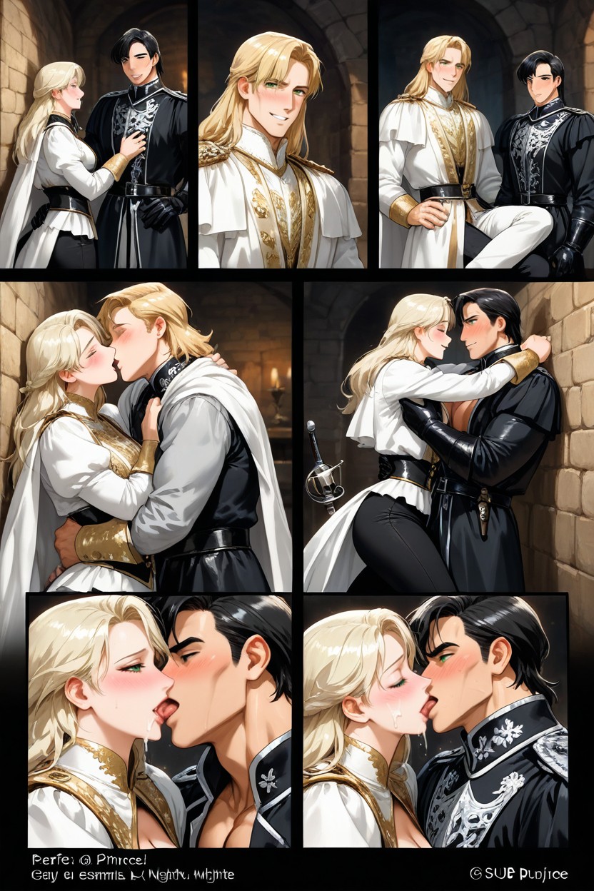 Face-to-face, Knight General, Black Eyes AI Gay Porn