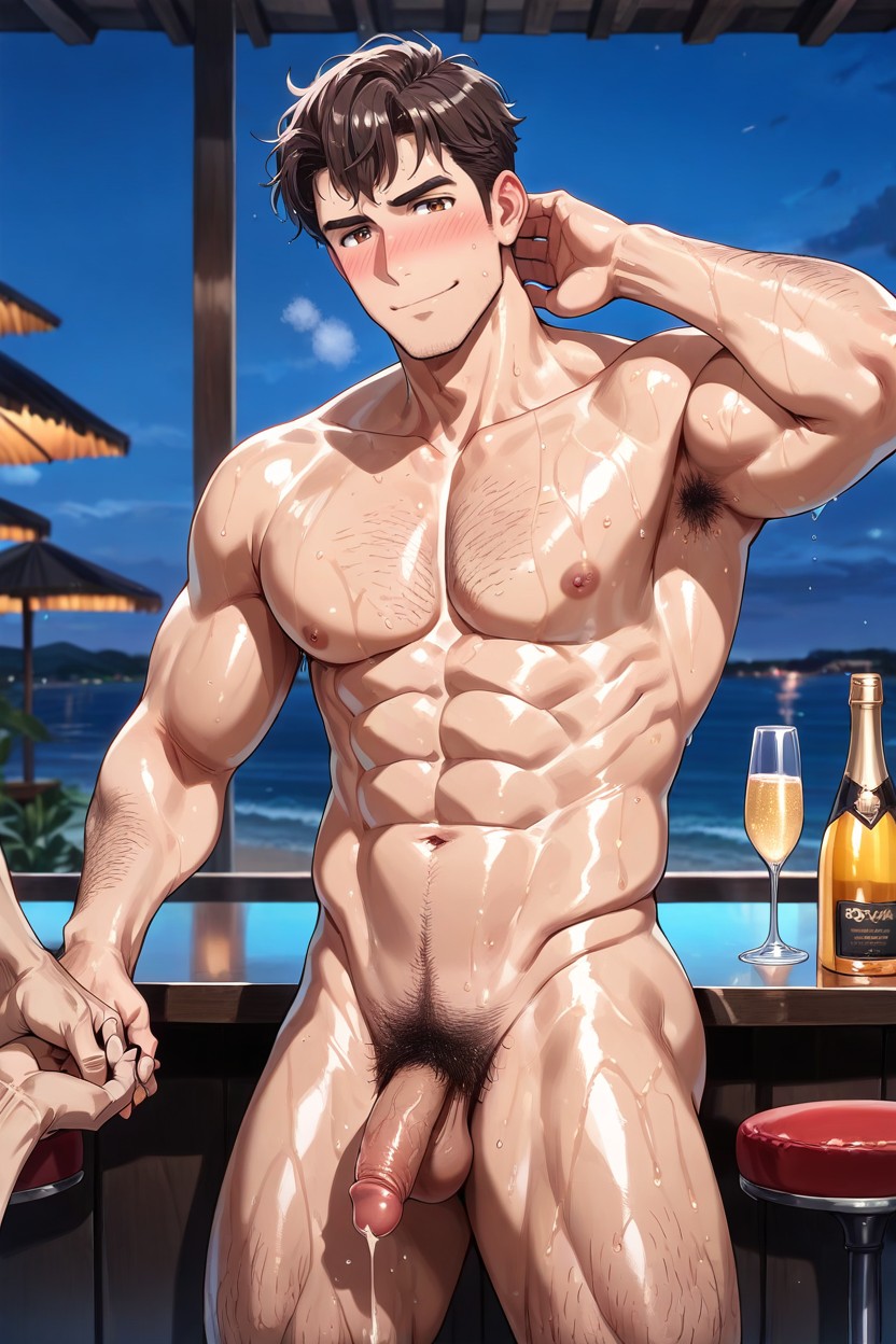 Eyebrow Thickness, Leg Hair, No Beard AI Gay Porn