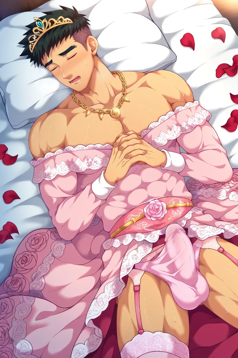Muscular, Drooling, Mikkoukun Artstyle AI Gay Porn