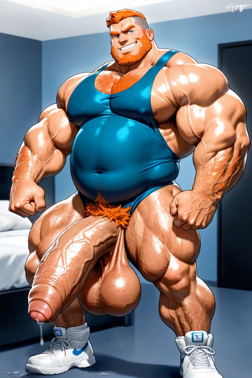 Standing, Gigantic, Side View AI Gay Porn