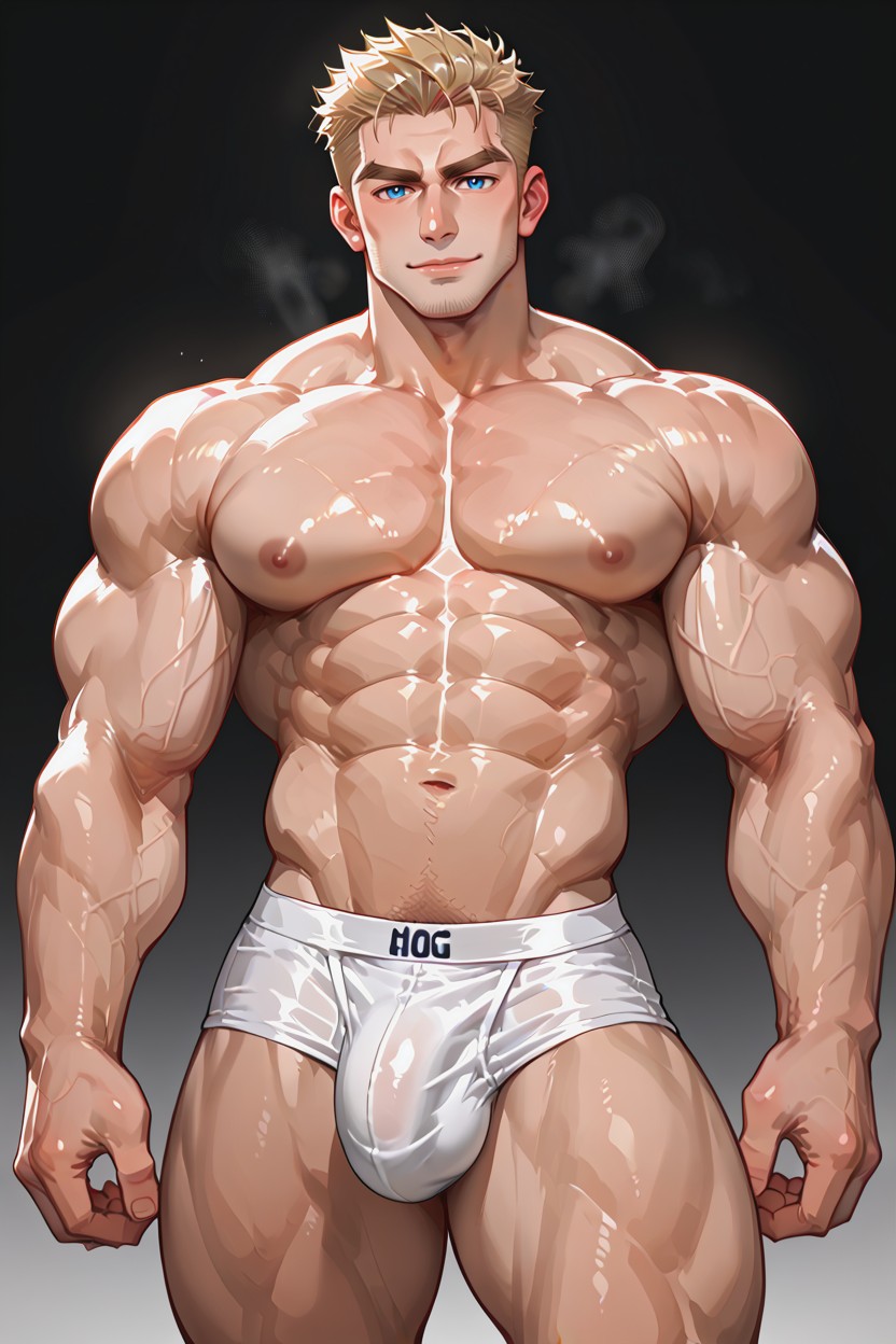 Pale Skin, Waist, Pelo Rubio Porno gay IA