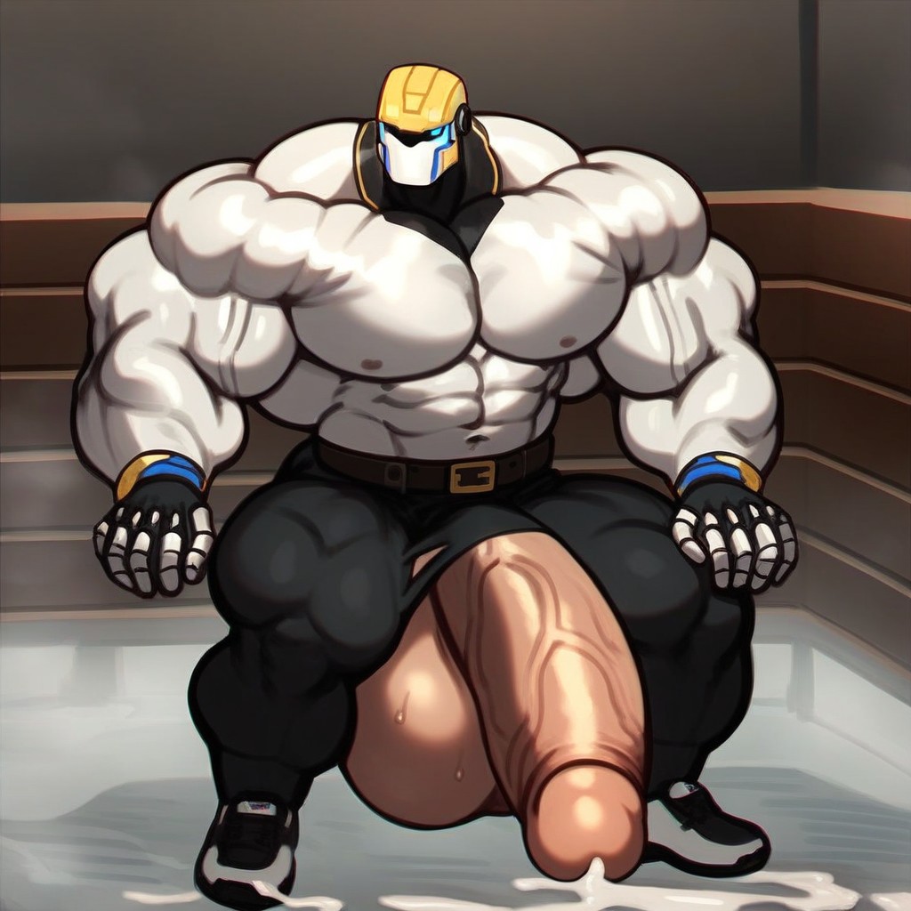 Oversized Muscles, 18+, Robot Skin AI Gay Porn