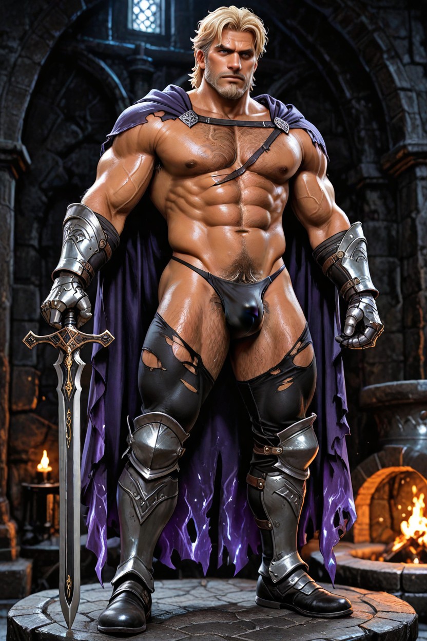 Blond Color Hair, Chest Hair, Camel Toe AI Gay Porn
