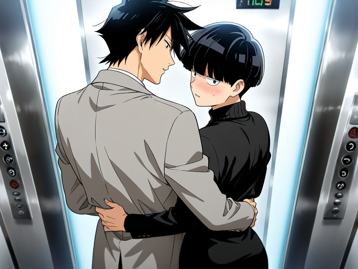 Medium Ass, Elevator Indicator, Male AI Gay Porn