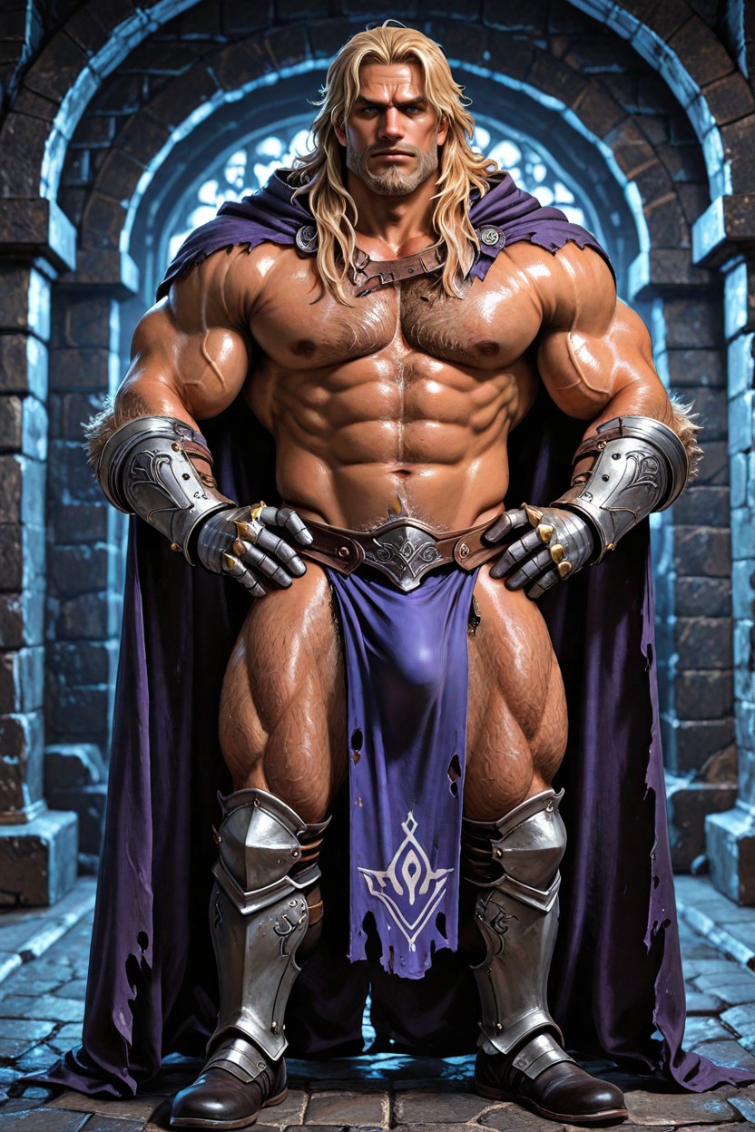 Stomach Hair, Gauntlet, Front View AI Gay Porn