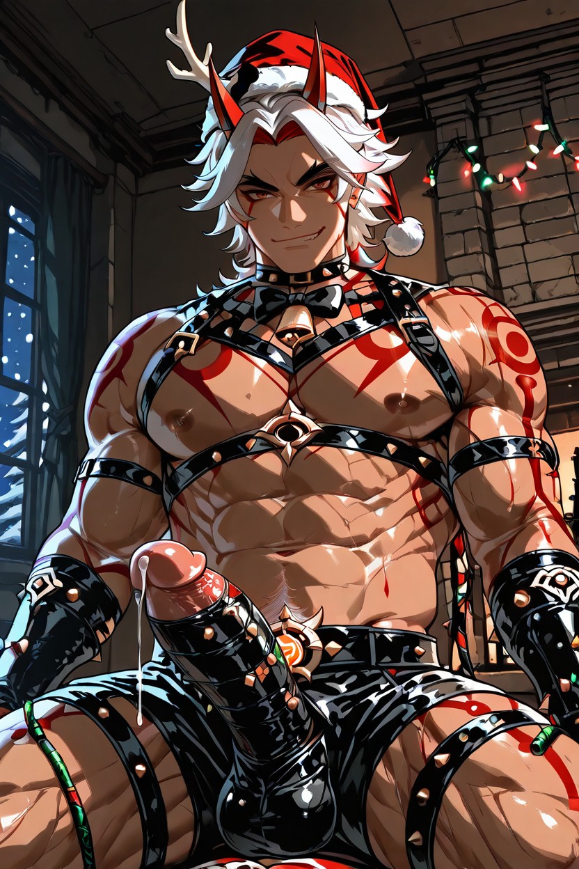 Jawline, 25+, Spiky Penis AI Gay Porn