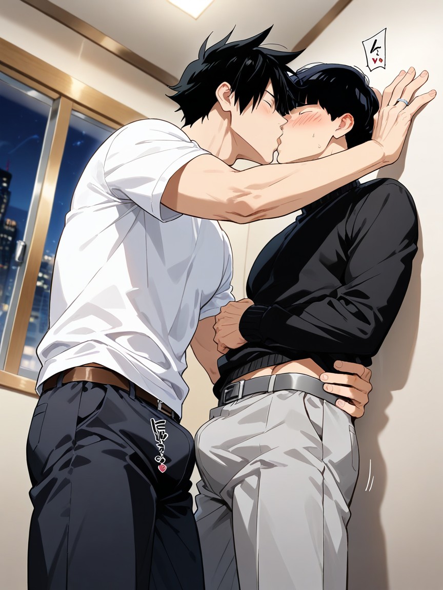 Kageyama Shigeo Is Male, Kabedon, Window AI Gay Porn