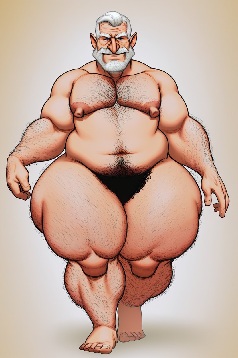 50+, Neglected Skin, Big Ass AI Gay Porn