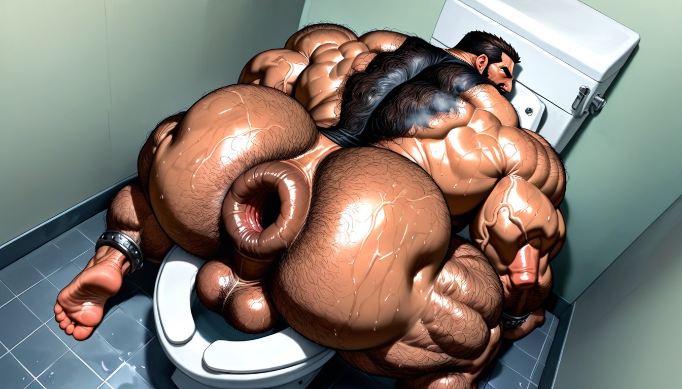 Vascular Muscles, Hyper Wide Muscle Back, Veiny Arms AI Gay Porn