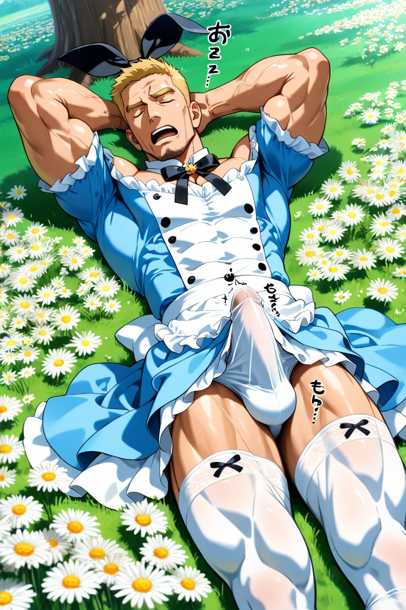 Mentaiko Art Style, Solo Man, Alice In Wonderland Costume AI Gay Porn