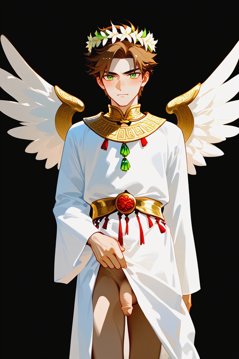 Greek Ancient Dress, Laurel Wreath, Yaoi AI Gay Porn