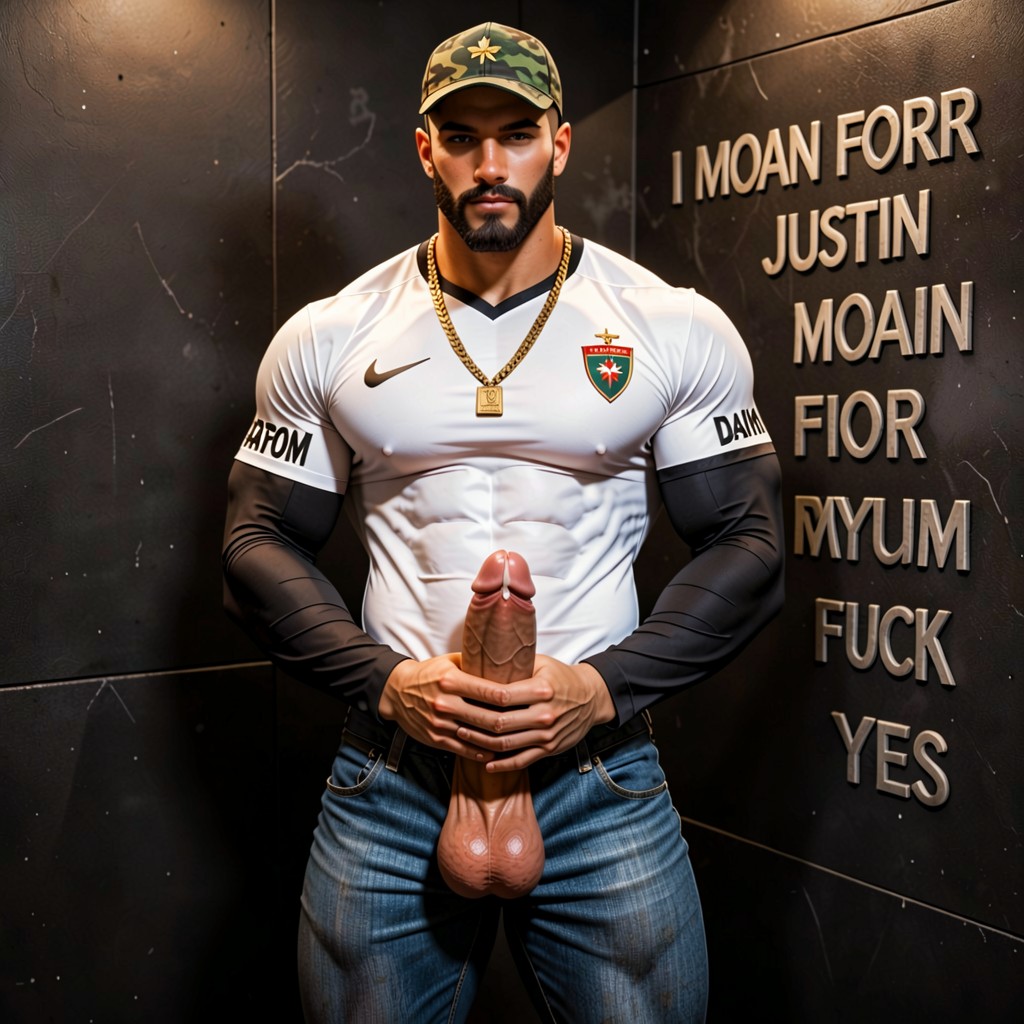 Vital Energetic, - Tucker Vip Escort, Both Hands Stroking Cock While Looking At Camera With Intense Eye Contact AI Gay Porn