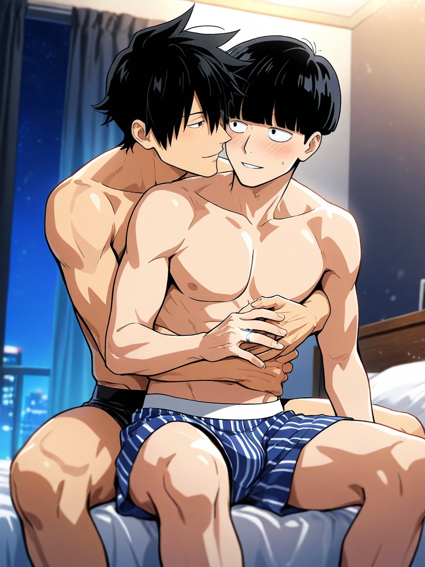 Dutch Angle, Male, On A Queen-size Bed AI Gay Porn