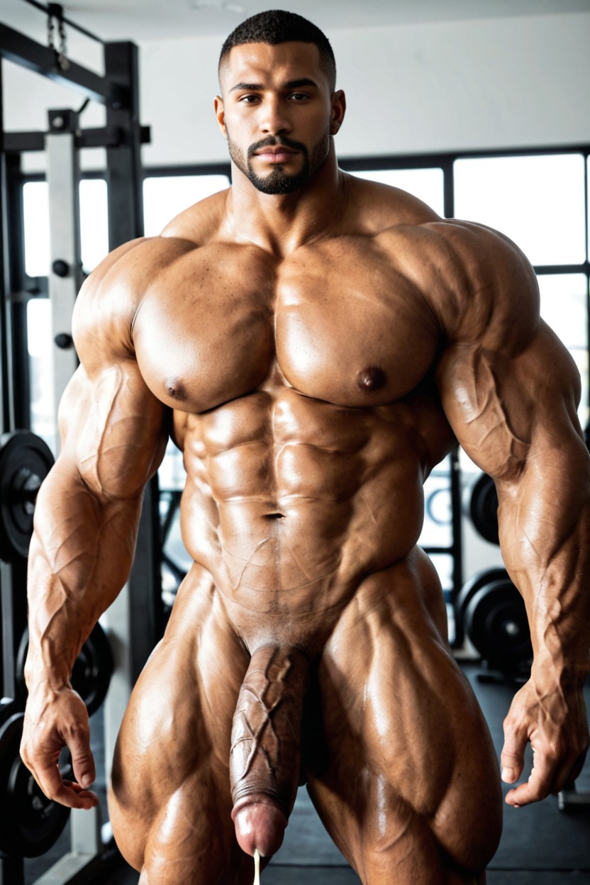 Massive Quads, Hypermuscular, Long Sagging Balls AI Gay Porn