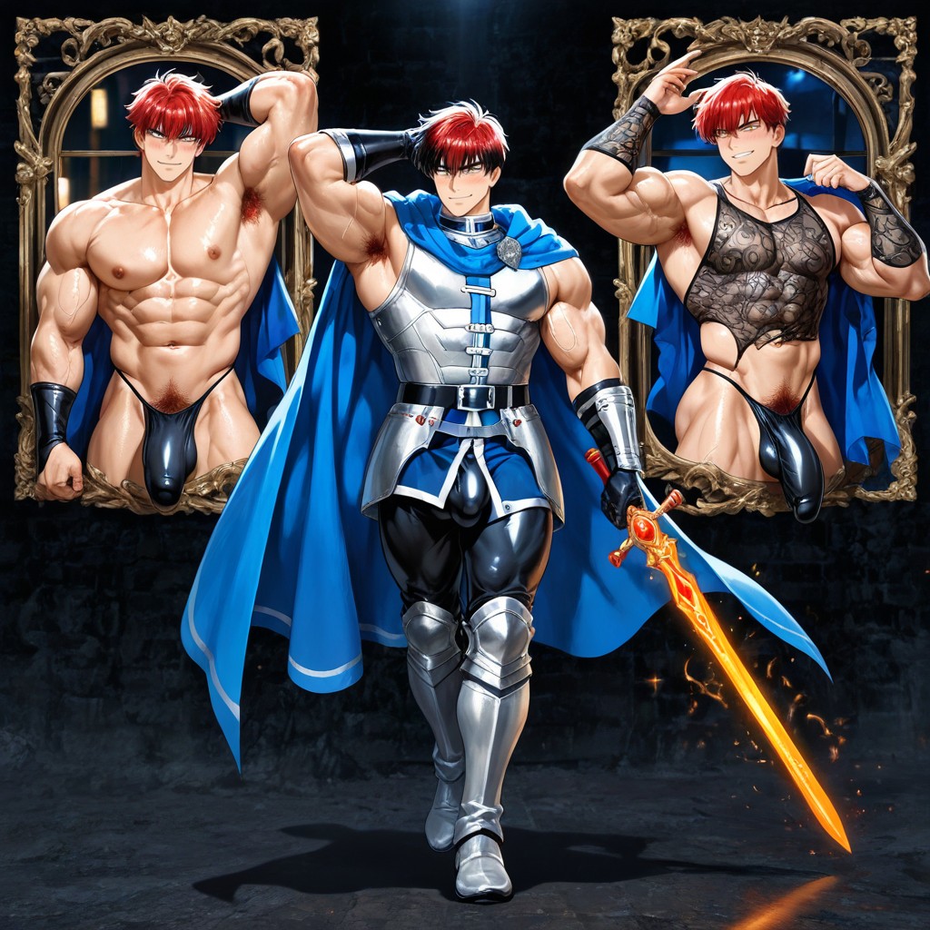 Neon, Armpit Hair, Leather Gauntlets AI Gay Porn