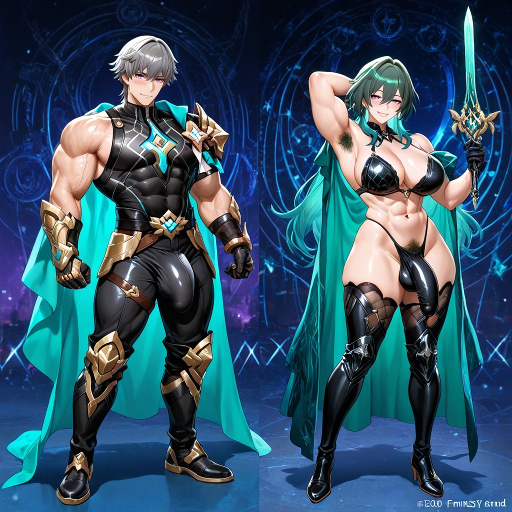 Ultra-detailed, Athletic Tanned Skin, Perfectly Shaved AI Gay Porn