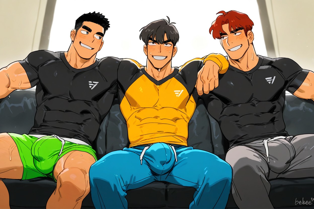 Bebebebebe, Hdr, Muscular Athletes AI Gay Porn