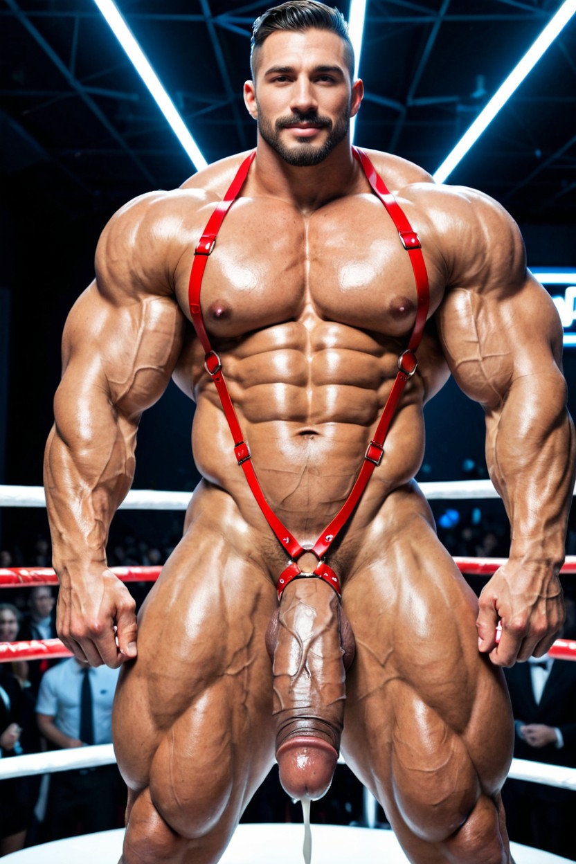 Impossibly Thickness, Neon, Gigantic Chest AI Gay Porn