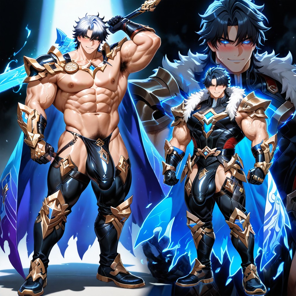 Multiple Views, Detailed Knight Leggings, Wide Shoulders AI Gay Porn