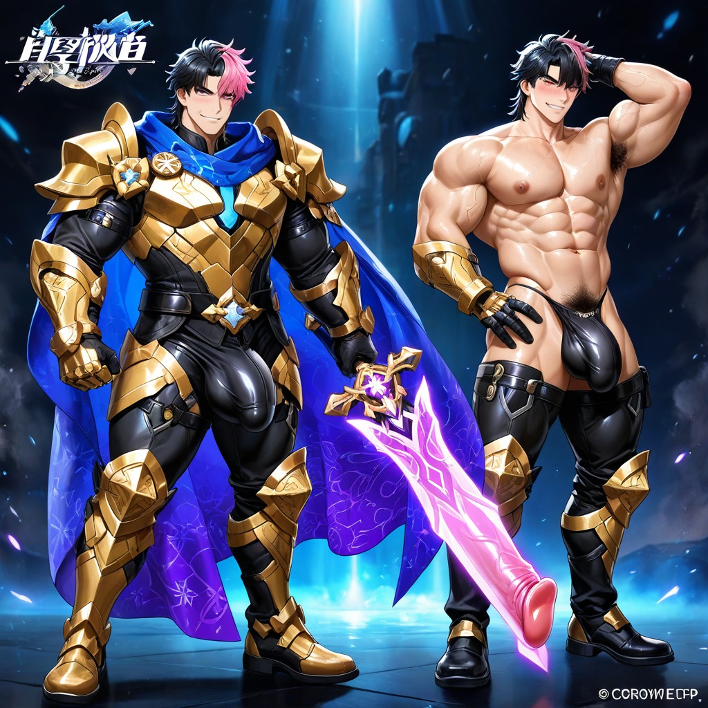 Moody Fantasy Background, Korean, Armpit Hair AI Gay Porn