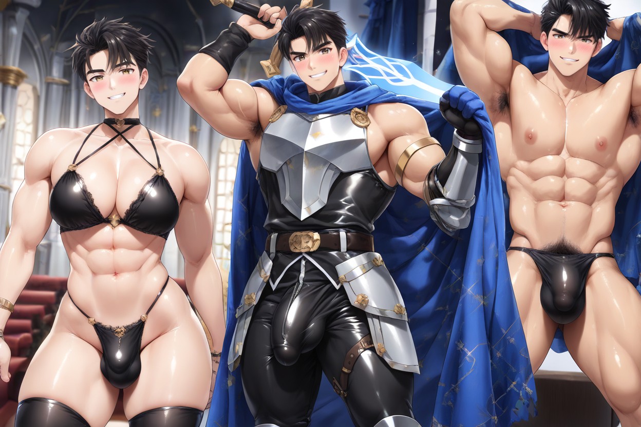 Moody Fantasy Background, Veins, Medium Ass AI Gay Porn