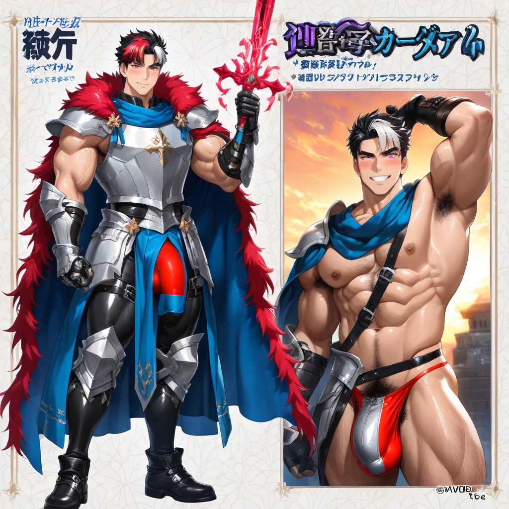 Male Only, Full Body, Handsome Korean Idol Face AI Gay Porn