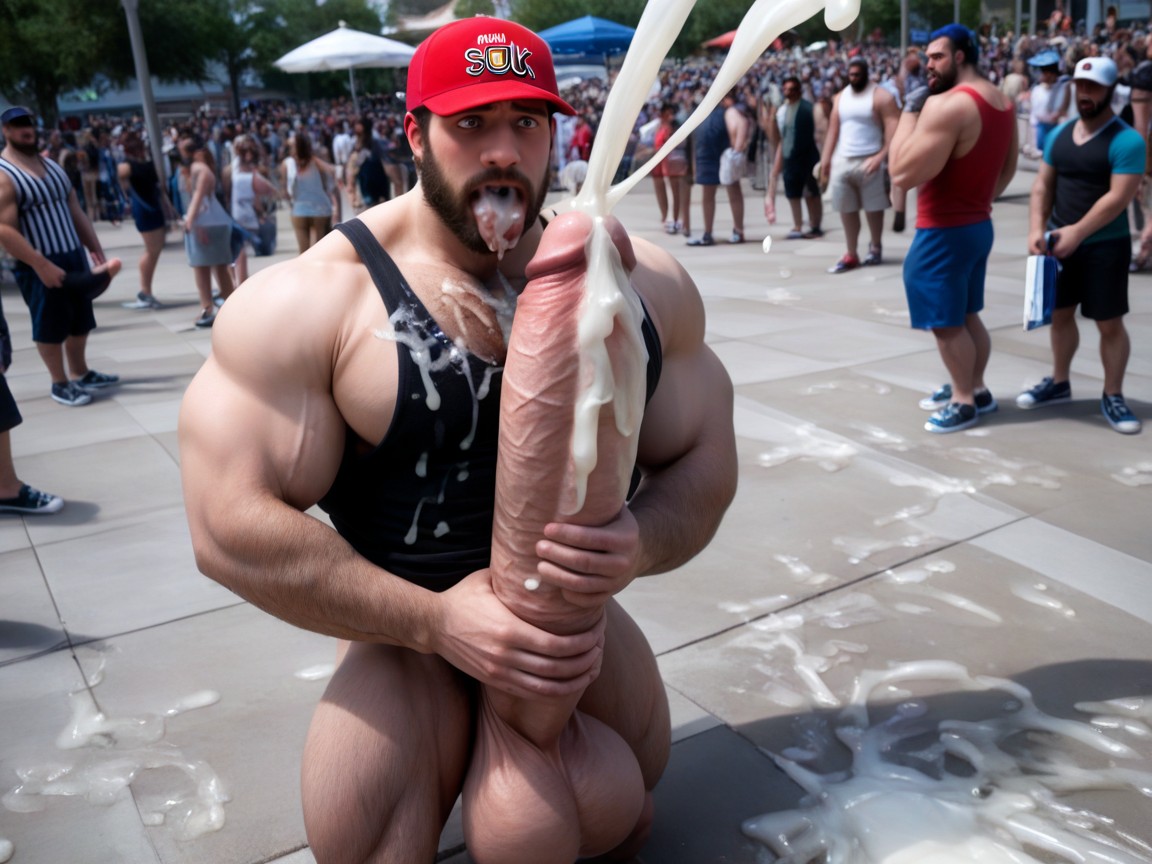 Square Jaw, Only Males, Nervous AI Gay Porn