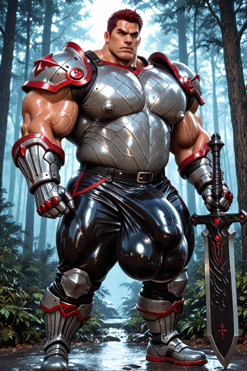 18+, Oversized Muscles, Penis Bulge AI Gay Porn