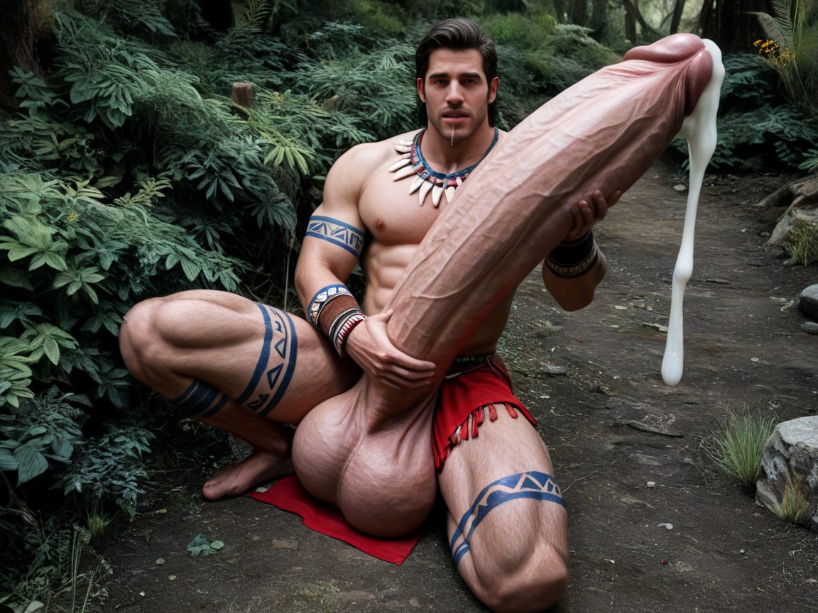Big Balls, Hands Fondling Massive Balls, View From Above AI Gay Porn