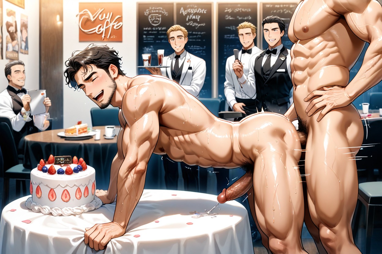 Men Only, Wedding Cake, Indoors AI Gay Porn